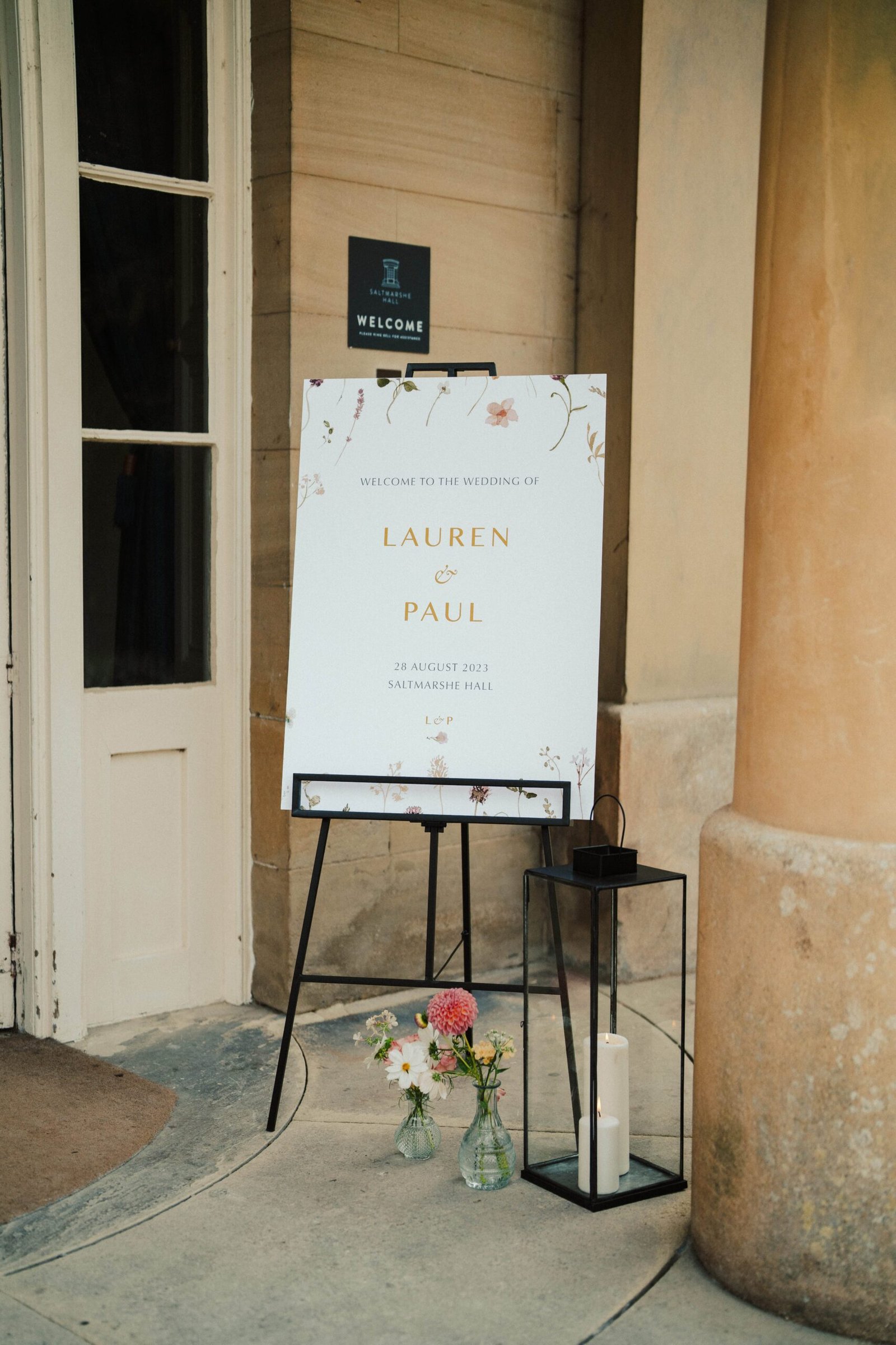 rent signage and stands for your wedding