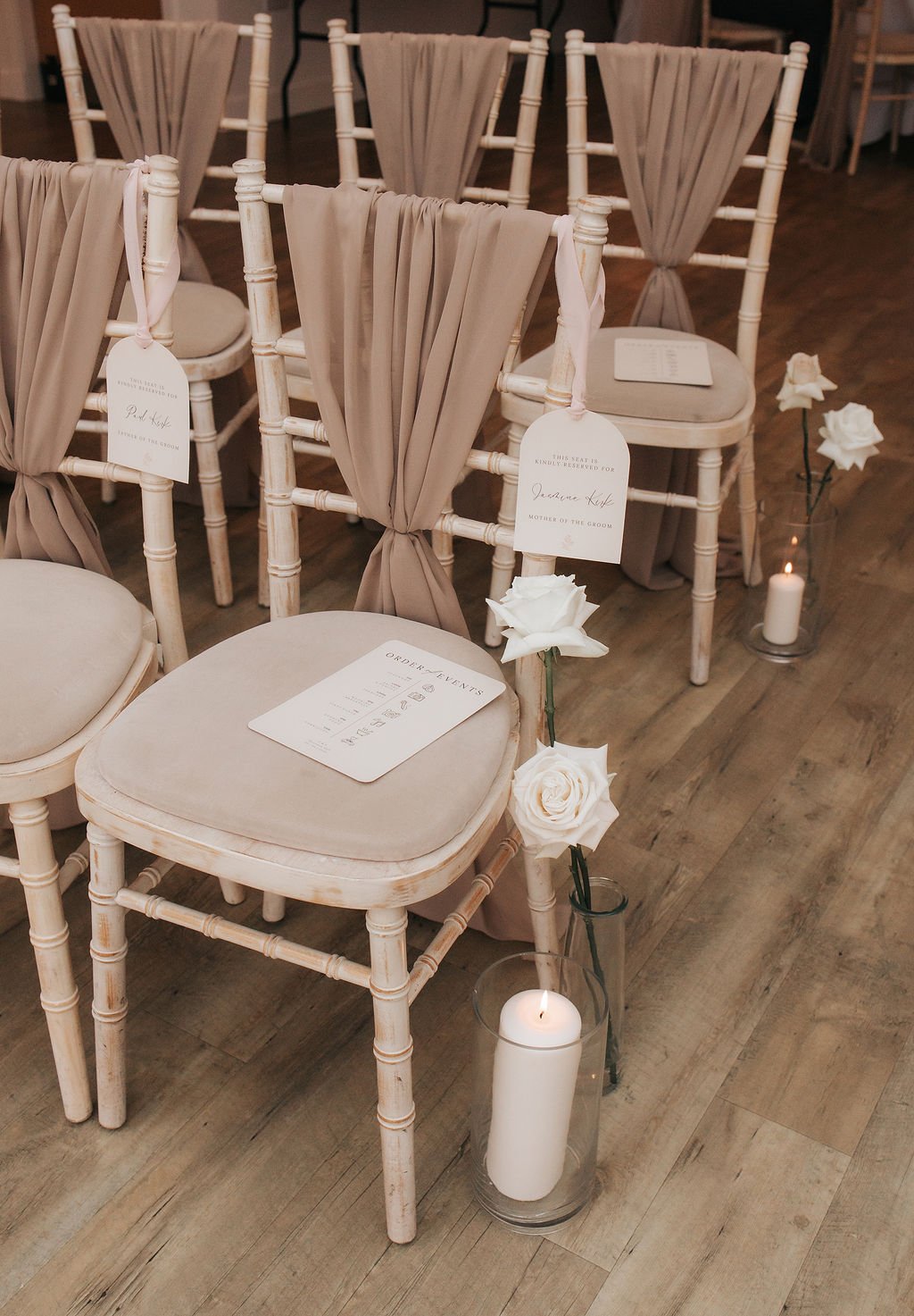 Chair sashes to hire in skipton