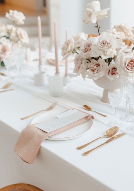 Blush Pink linen napkin to hire for wedding or event in yorkshire